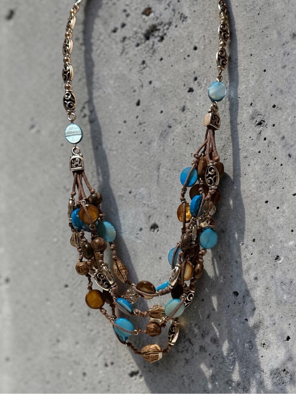 Brighton Riviera Blue Lagoon Multi-Strand Necklace